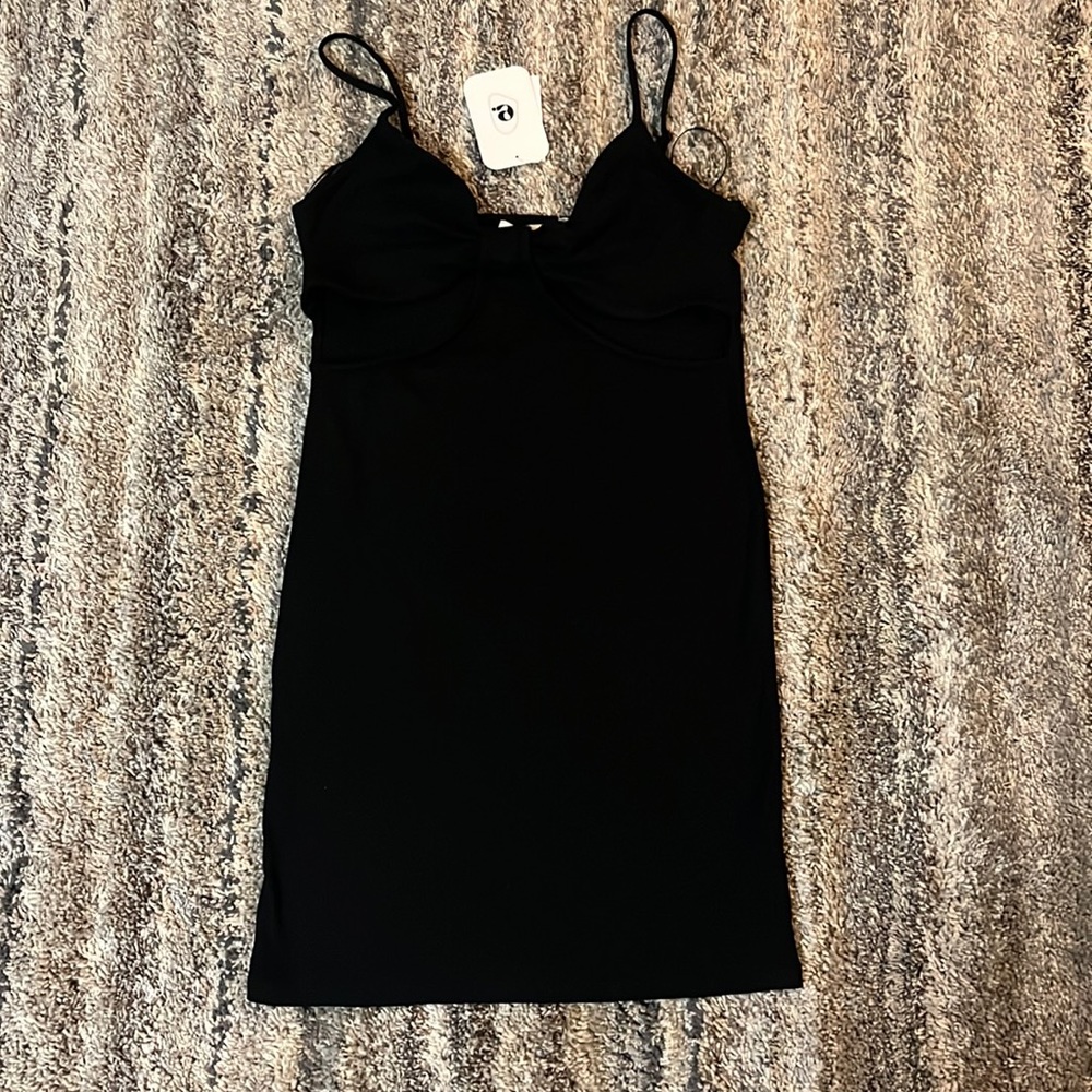 Elodie Cutout Mini Black Dress